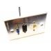 Placa Tapa Vga + HDMI 1.4 (4k) + Jack RJ45 Cat5e cople Aluminio